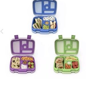Bentgo Kids Leak-Proof  Lunch Box Containers 3-Pack Purple Blue Green New In Box